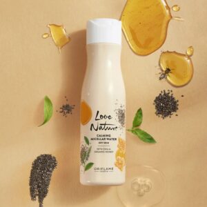 Relaxing Micellar Facial Cleansing Water Containing Love Nature Chia and Organic Honey