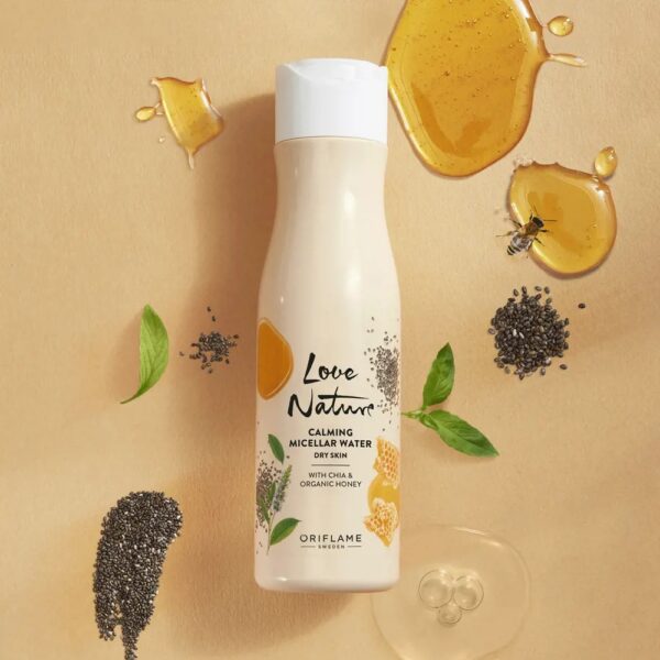 Relaxing Micellar Facial Cleansing Water Containing Love Nature Chia and Organic Honey